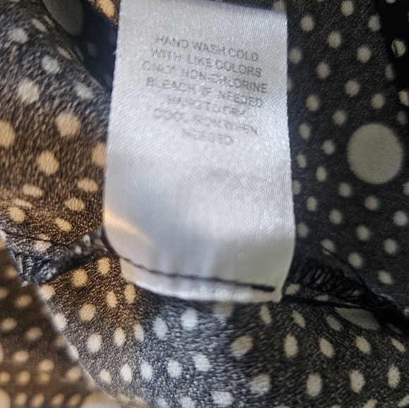 Daniel Rainn Polka Dot Colorblock Blouse Size S - Picture 9 of 11